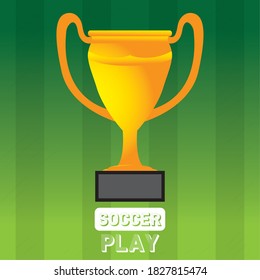 Soccer champion trophy. World cup - Vector illustration