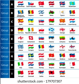 Soccer Championship 2016 EURO Flags