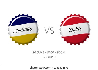 Soccer championship - Australia VS Peru - 26 June 