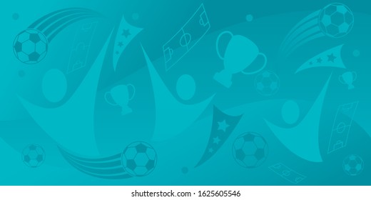 Soccer championship background, football cup, stylish background gradient, vector illustration.