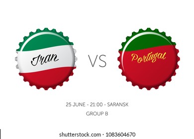 Soccer championship - Iran VS Portugal - 25 June 