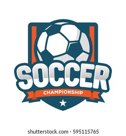 Football Badge Logo Template Designsoccer Teamvector Stock Vector ...