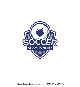 Soccer Championship Logo Design Stock Vector (Royalty Free) 1098179015 ...