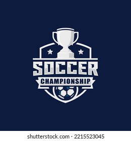 Soccer championship logo design vector