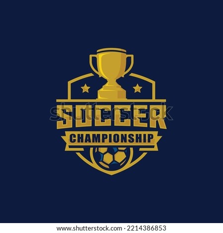 Soccer championship logo design vector