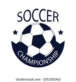 Soccer Championship Logo Vector Template Design