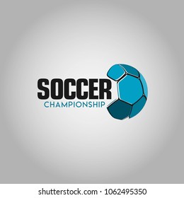 Soccer Championship Logo Vector Template Design Illustration
