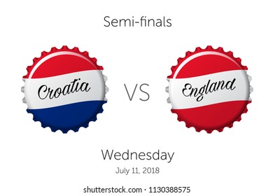 Soccer championship | Semi-finals - Croatia VS England - July 11, 2018 