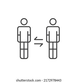 Soccer change simple linear symbolic icon