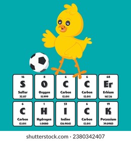 Soccer Chick science nerd Humor gráfico vectorial gráfico