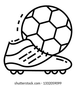 Soccer cleat line icon 