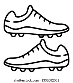 Soccer cleat line icon 