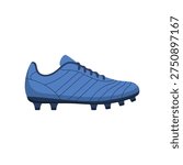 Soccer cleat shoe flat vector illustration isolated on white background