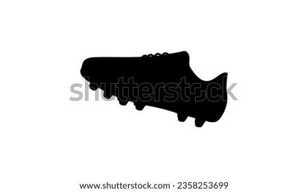 Soccer Cleat silhouette, high quality vector