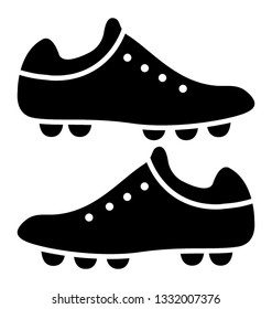 Soccer cleats glyph icon 