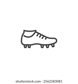 Soccer Cleats line icon. linear style sign for mobile concept and web design. Football shoes outline vector icon. Symbol, logo illustration. Vector graphics