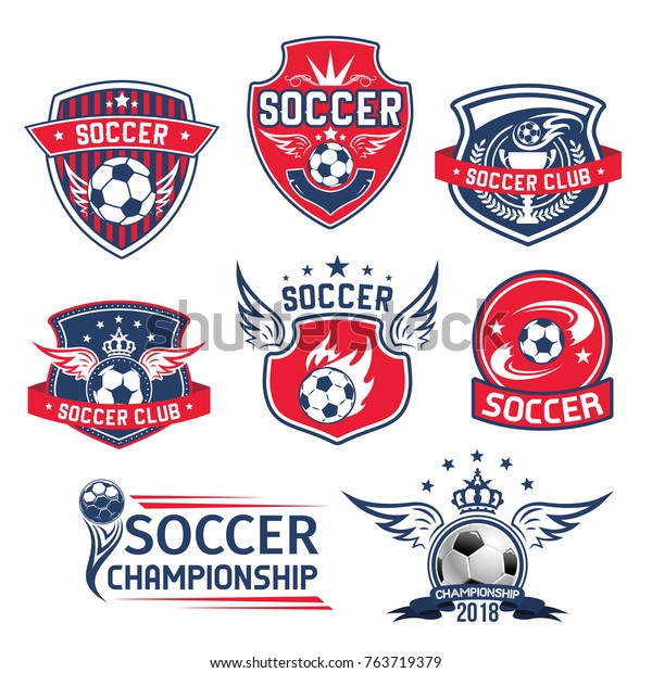 Soccer Club Badges Football Championship Cup Stock Vector (Royalty Free ...