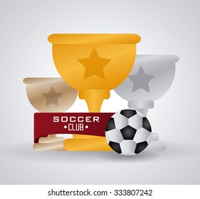 Soccer club concept with ball design, vector illustration 10 eps graphic.