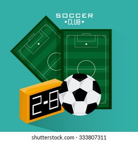 Soccer club concept with ball design, vector illustration 10 eps graphic.