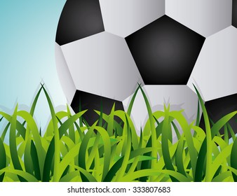 Soccer club concept with ball design, vector illustration 10 eps graphic.