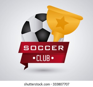Soccer club concept with ball design, vector illustration 10 eps graphic.