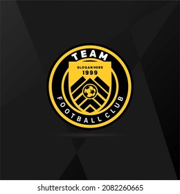 Soccer club emblem. Football badge shield logo, soccer ball team game club elements, Vector Logo Illustration Fit to championship or team, premium football logo