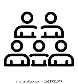 Soccer club fans icon. Outline soccer club fans vector icon for web design isolated on white background