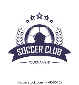 Soccer club or football team league logo template.