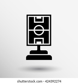Soccer club logo football field icon award.