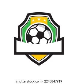 Soccer club logo vector icon