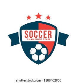 Soccer Club Logo Vector Template Design Illustration