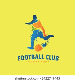 soccer club vector design, soccer illustration, soccer player vector