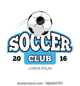 Soccer club vector logo template isolated white