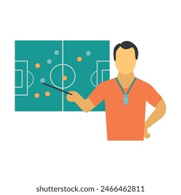 Icono de entrenador de fútbol Clipart avatar logo Ilustración vectorial aislada