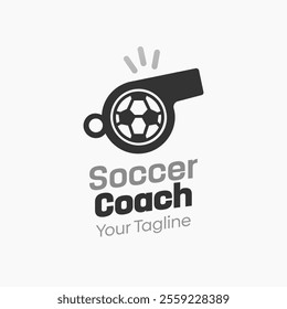 Soccer Coach Logo Design Template. Good for Business, Agency, Community and Organization.