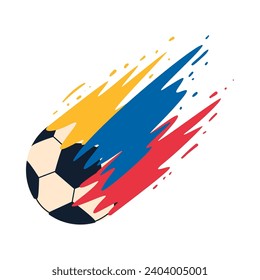 soccer colombia ball grunge flag illustration