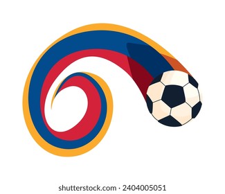 soccer colombia ball illustration design