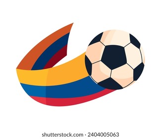 soccer colombia ball national flag illustration