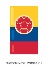 soccer colombia flag illustration design