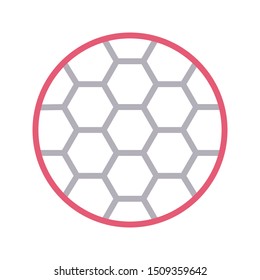 soccer colour line vector icon
