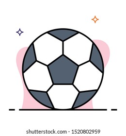 soccer colour line vector icon