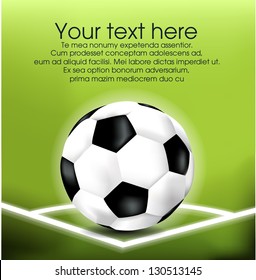 Soccer corner with ball eps10