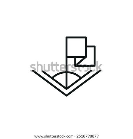 Soccer corner flag icon. Simple soccer corner flag icon for social media, app, and web design. Vector illustration