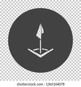 Icono de la bandera de la esquina del fútbol. Reducir el diseño de galería de símbolos en la rejilla de transparencia. Ilustración vectorial.