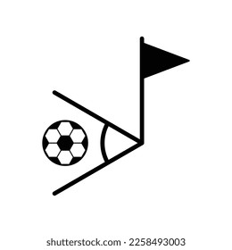 Soccer corner flag vector icon design. Soccer or football corner flag for kick pitch vector illustration. isolated on white background