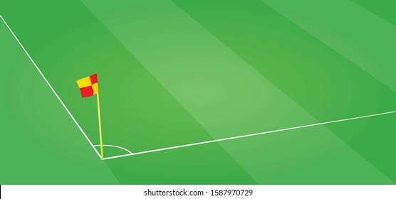 Soccer corner flag. vector illustration