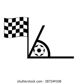 Soccer. A corner kick