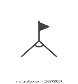 Soccer corner vector icon. filled flat sign for mobile concept and web design. Flag corner glyph icon. Symbol, logo illustration. Vector graphics