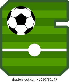 Soccer Court Field Letter Vector Element Alphabet G