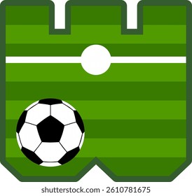 Soccer Court Field Letter Vector Element Alphabet W
